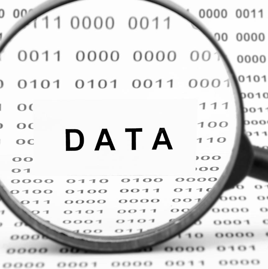 Magnifying Glass Magnifying The Word Data