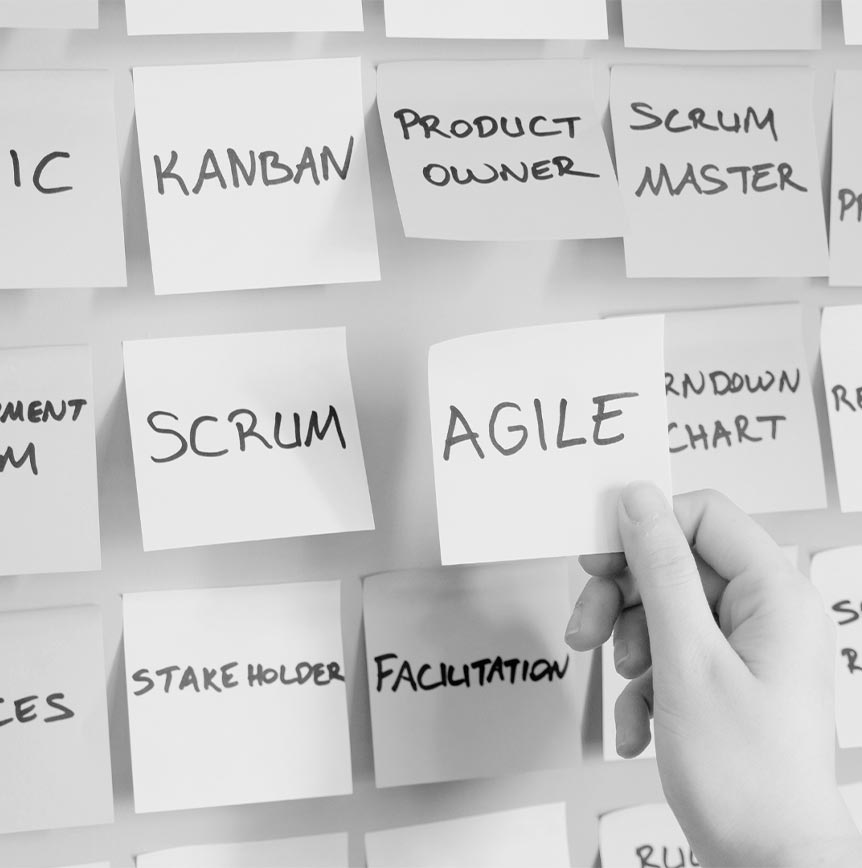 Sticky Note with Agile Written on It