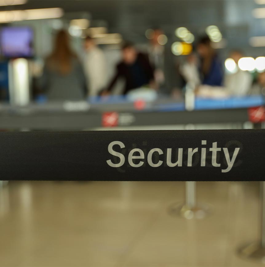 TSA Security Rope Barrier