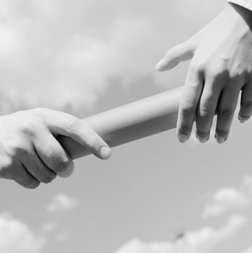 Two People Working Together