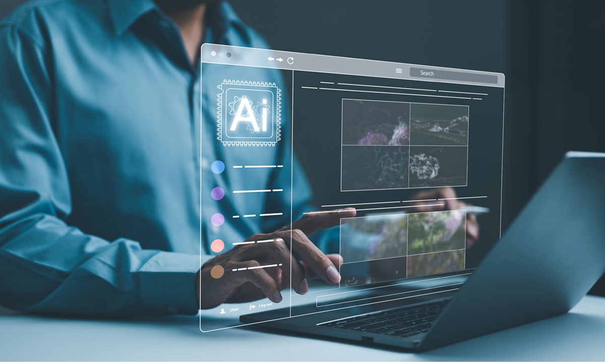 Gen AI solutions on projected screen