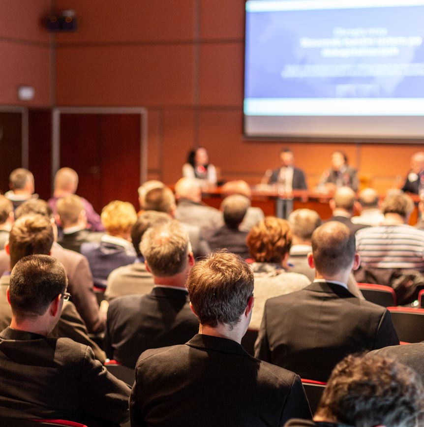 Attendees at a government conference