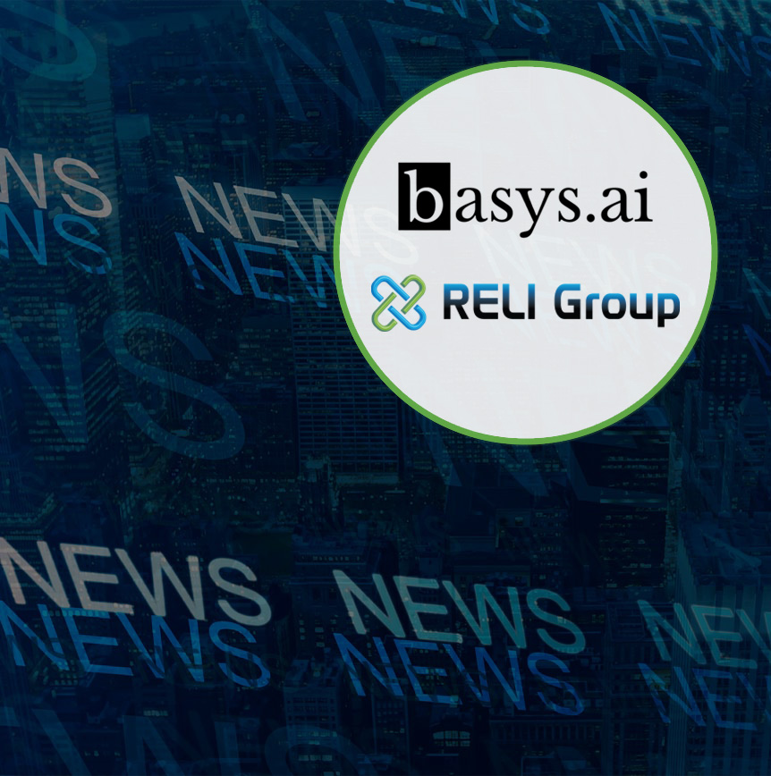 basys.ai and RELI Group Inc logo announcing partnership