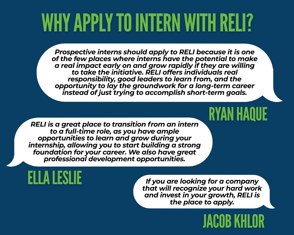 Quotes from RELI Group intern alumni